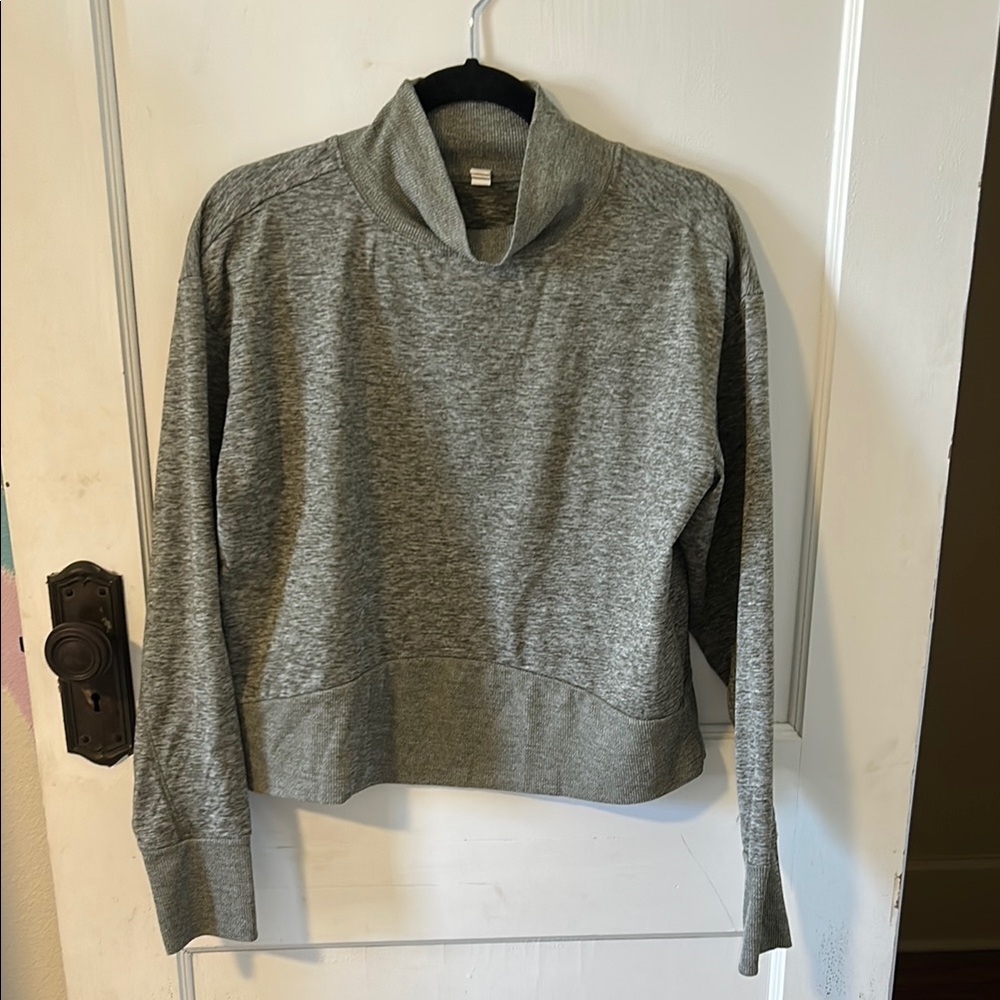 Zella Gray Cowl Neck Sweater with Relaxed Fit